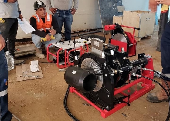 articulación hidráulica del tubo del HDPE de la máquina de la soldadura por fusión del extremo 4inches