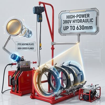 1200 mm de gran diámetro HDPE Butt soldador 220V