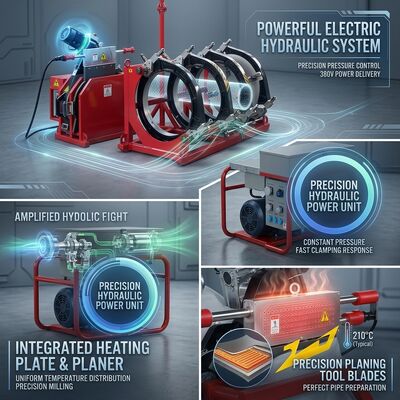 1200 mm de gran diámetro HDPE Butt soldador 220V