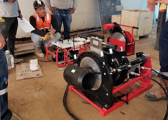 máquina de la soldadura por fusión del extremo del HDPE 220V, IPS 14" soldadora hidráulica del HDPE