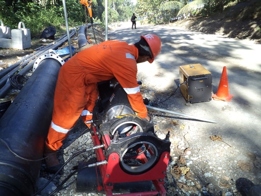 Máquina de la soldadura por fusión del extremo del HDPE de ZEMO 5.35KW, máquina de la junta de tubo del HDPE del IPS