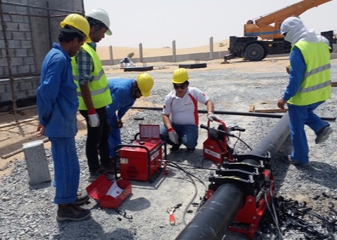 Soldadura por fusión del extremo del HDPE de la certificación 250M M del ISO Thermofusion 6.3Mpa